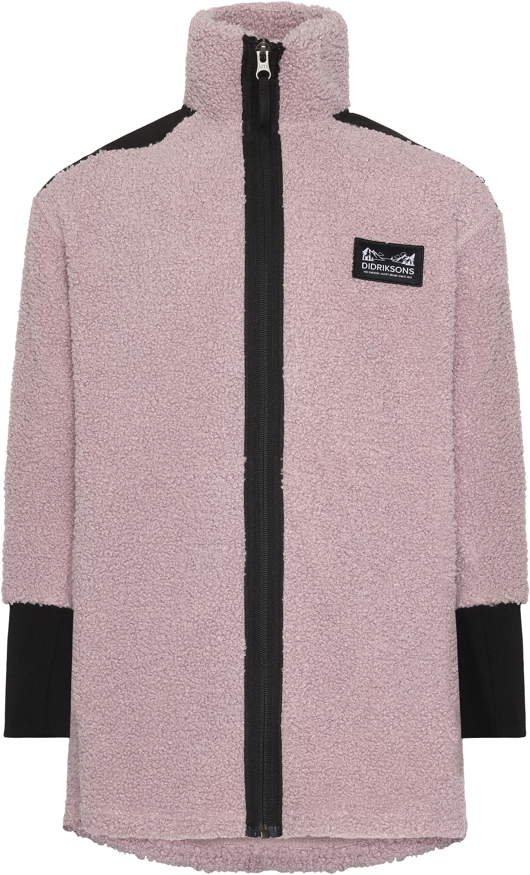 Ampere Kids' Full-Zip Long - Dusty lilac - Barn - Pile fleece - Lila - Storlek: 160 - Didriksons