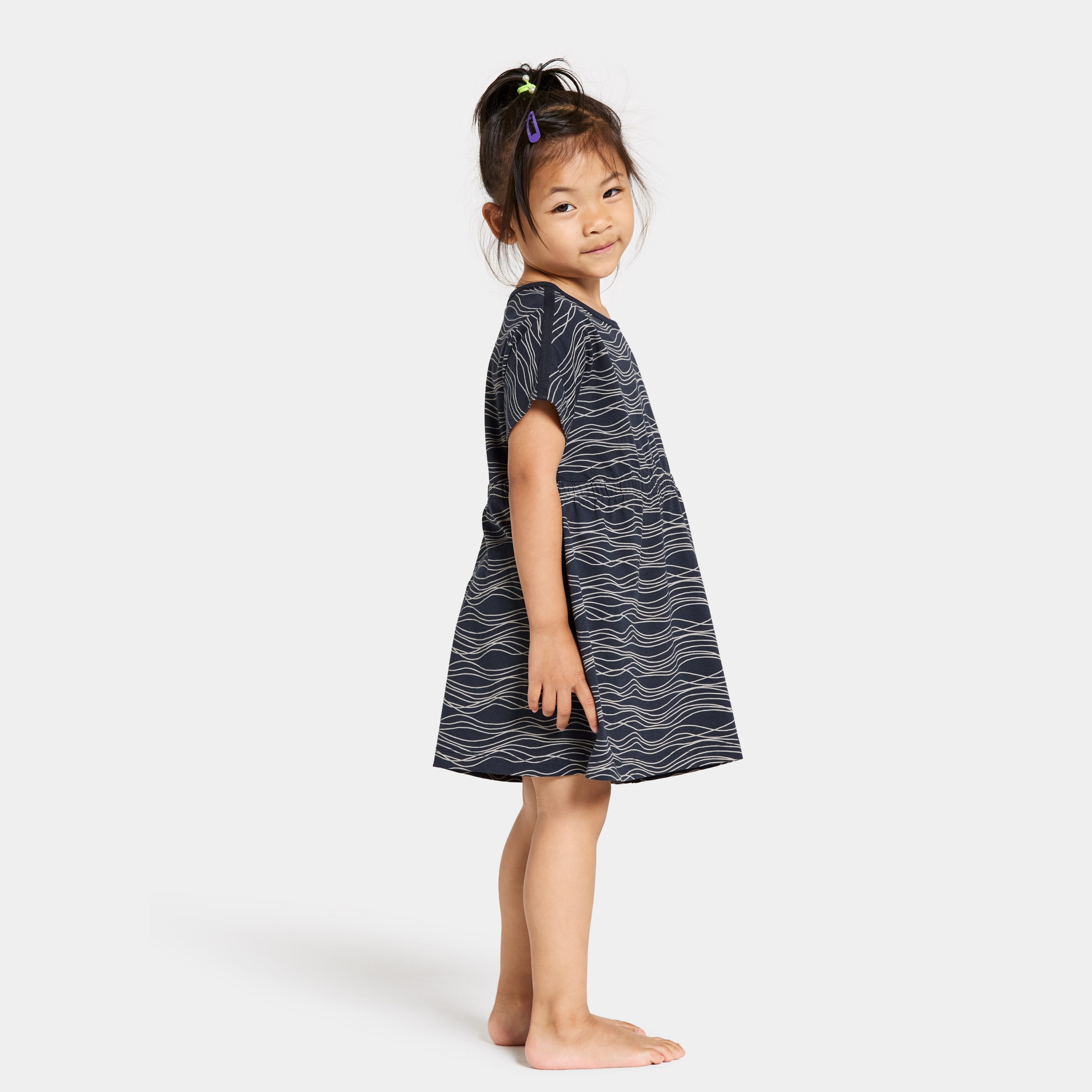 Havstulpan Kids' Dress - Wave Navy - Lapset - Mekko - Sininen - Koko: 120 - Didriksons