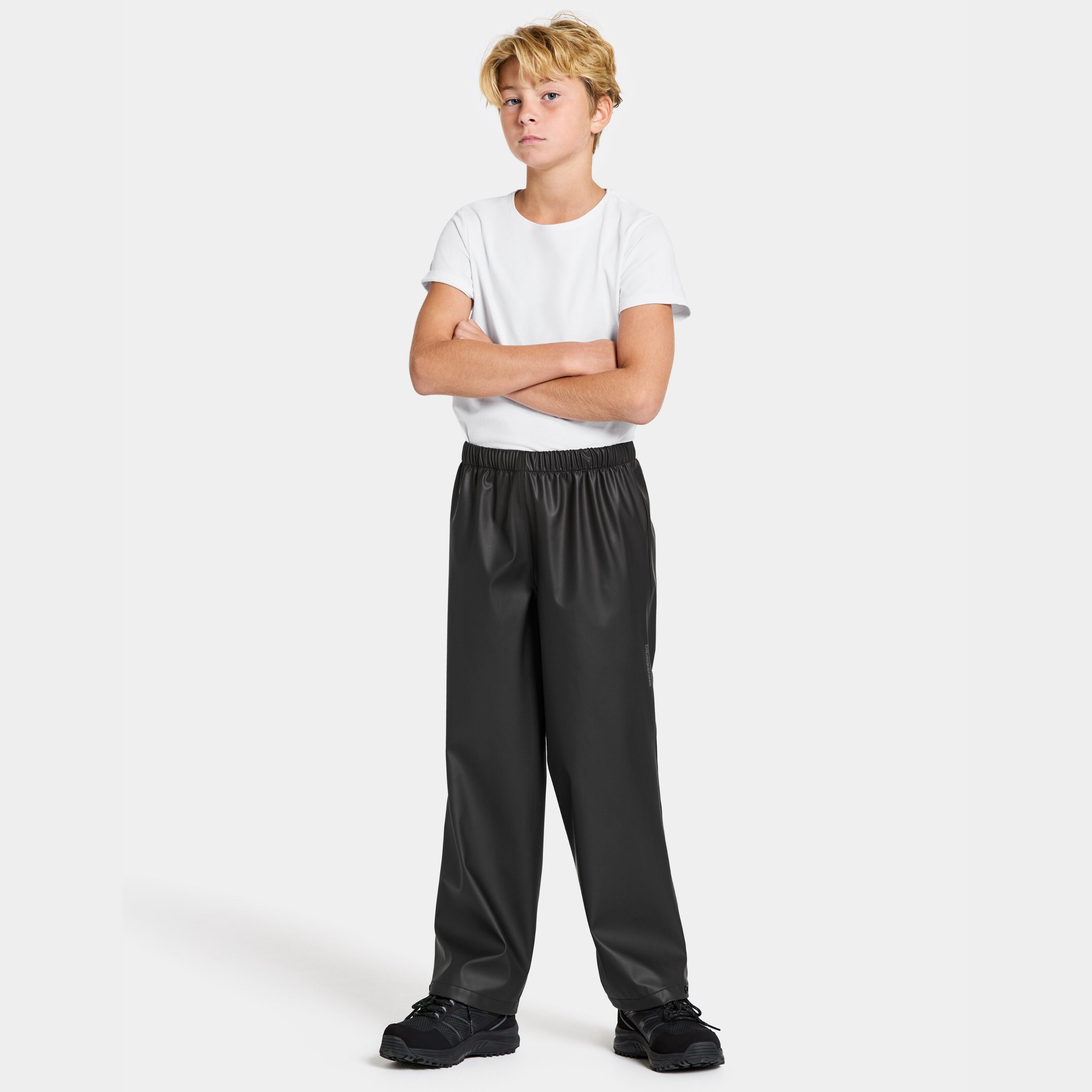 Hepta Kids' Pants - Black - Youth Unisex - Regnbyxor - Svart - Storlek: 120 - Didriksons
