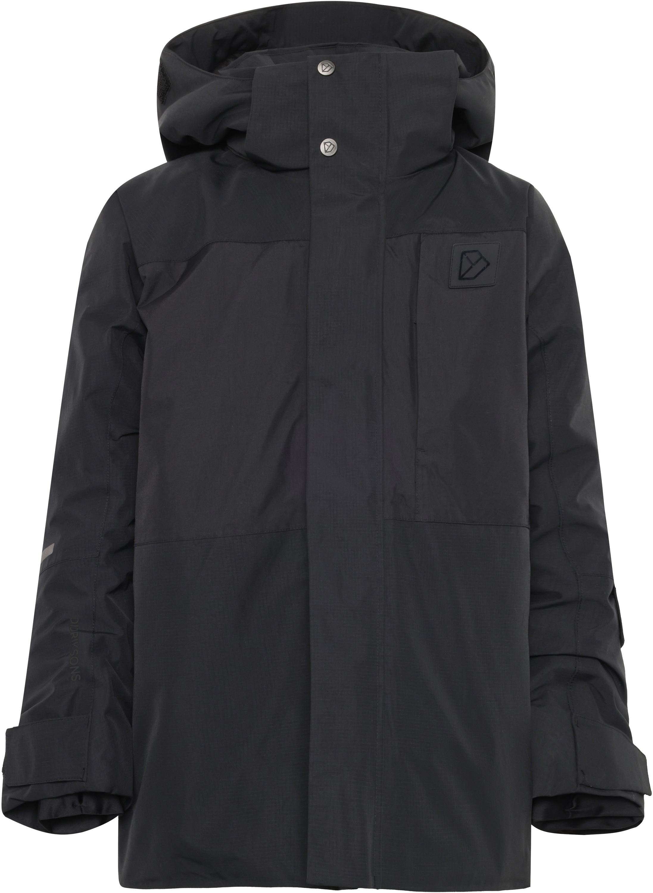 Gabbro Kids' Jacket - Black - Kids' Waterproof Jacket - Black - Size: 160 - Didriksons