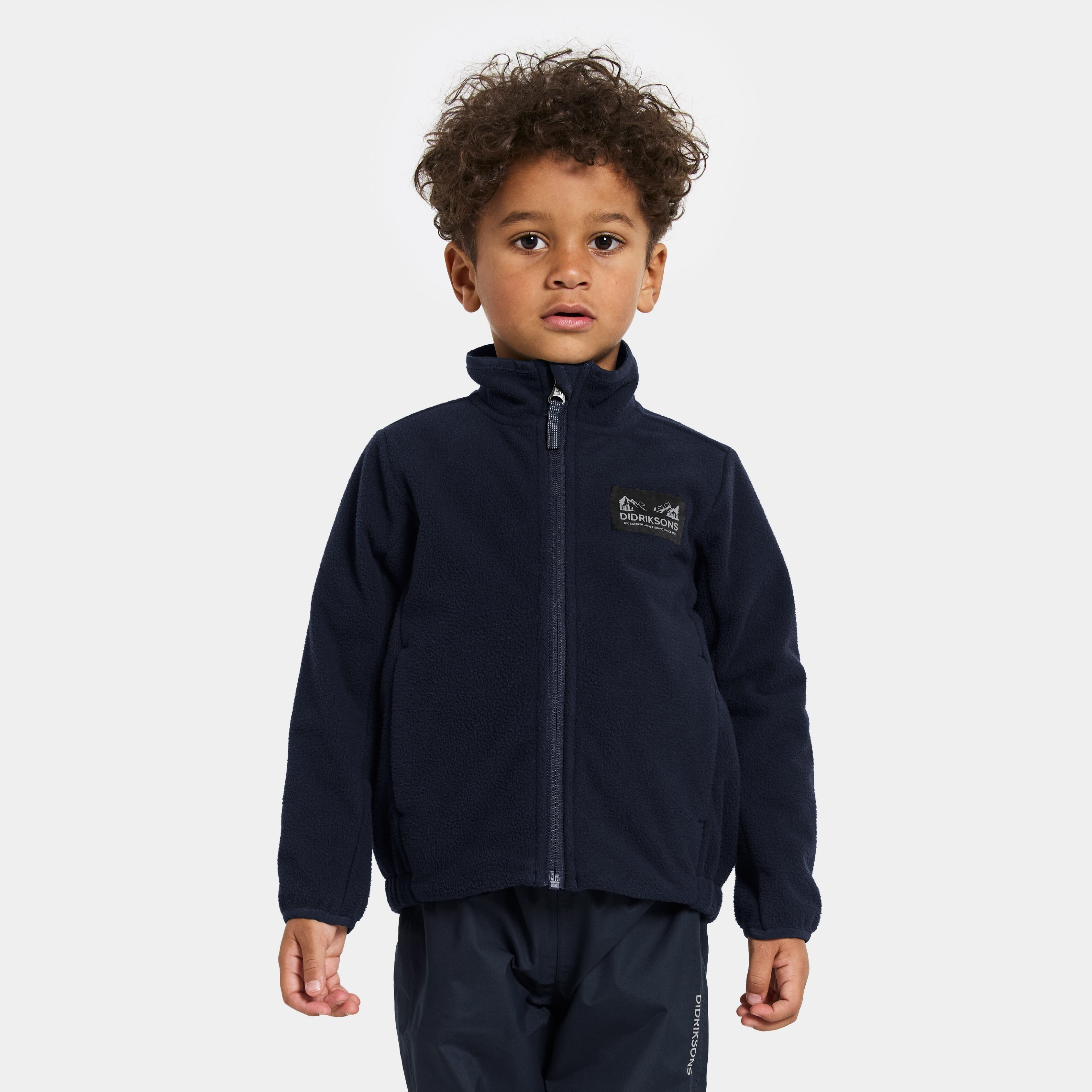 Muskot Kids' Jacket - Dark Night Blue - Lapset - Fleecepaidat & Välikerrokset - Sininen - Koko: 110 - Didriksons