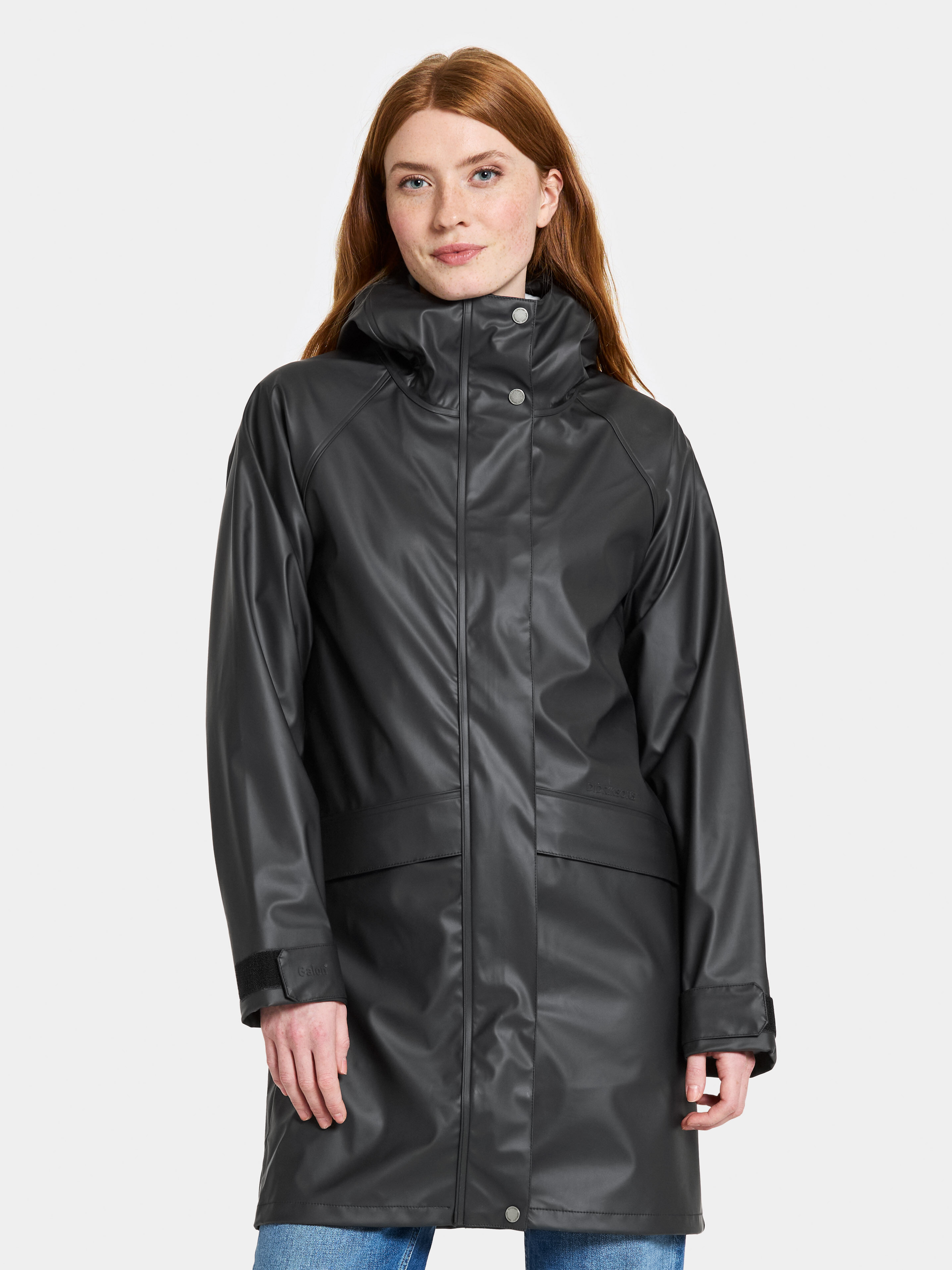 Elly Parka Galon - Black - Naiset - Sadetakit - Musta - Koko: 44 - Didriksons