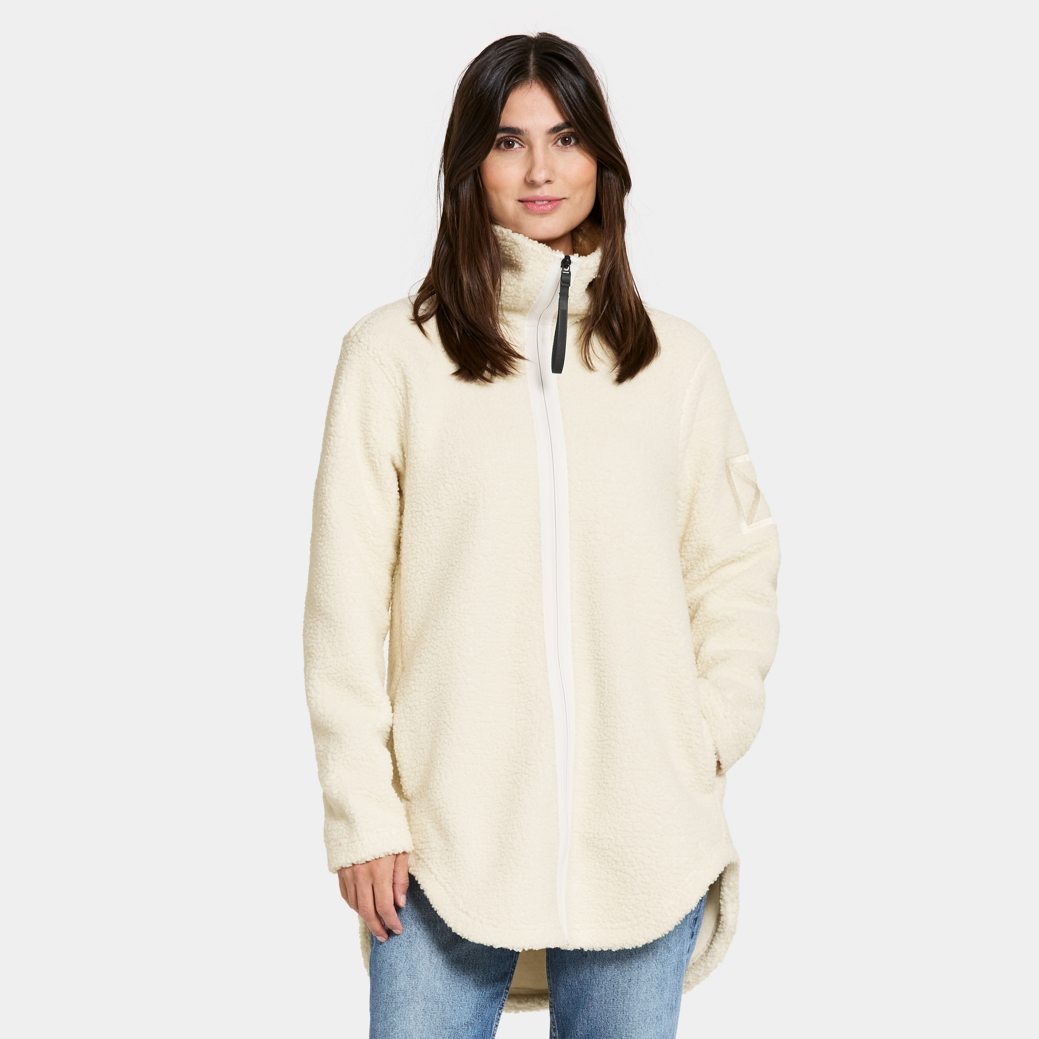 UMI Full-Zip - Dam - Pilefleece - Vit - Storlek: 38 - Didriksons