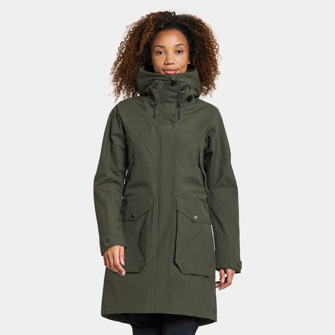 Thelma Parka - Deep Green - Women's Parka - Green - Size: 38 - Didriksons