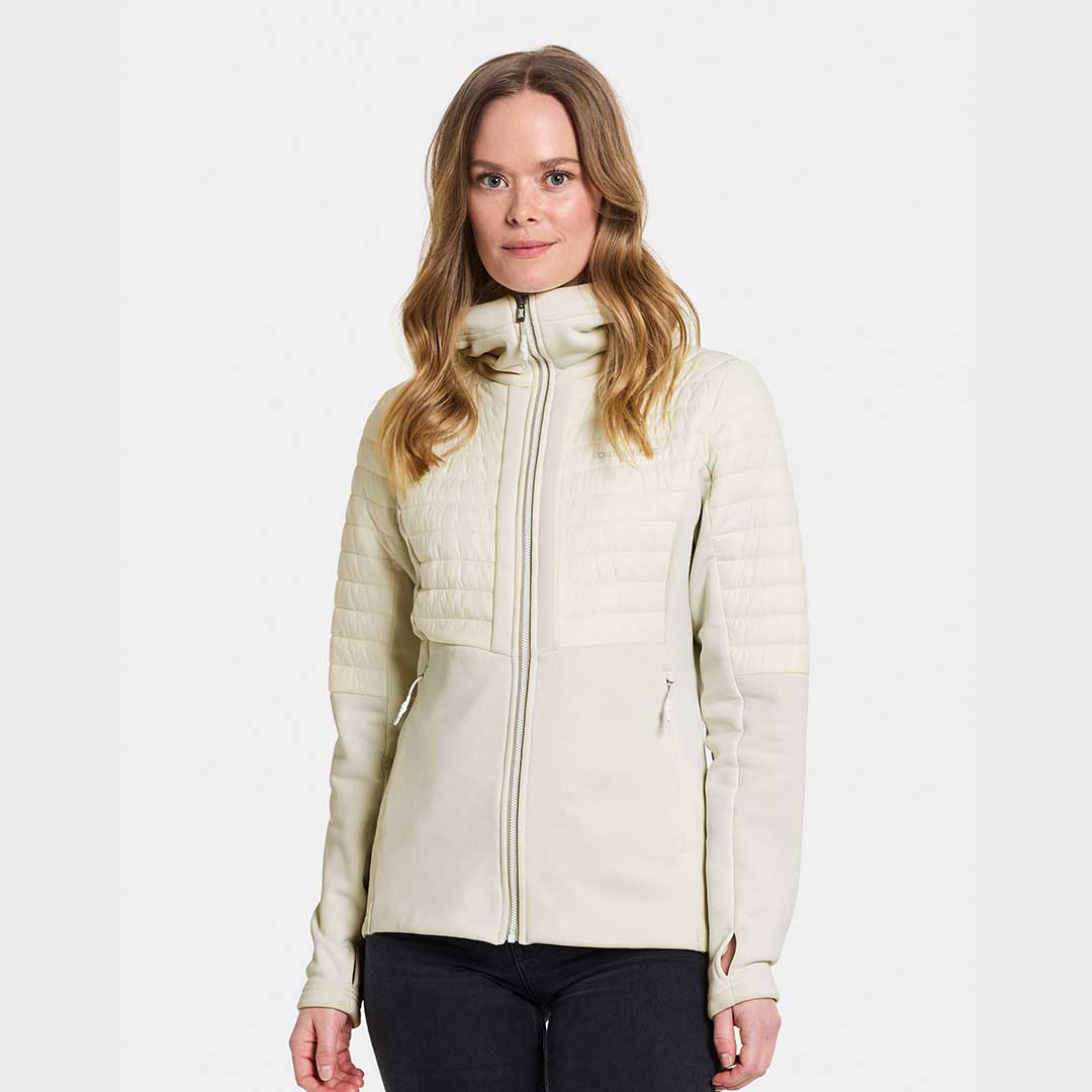 Annema Full-Zip - Shell White - Women's Hybrid jacket - White - Size: 38 - Didriksons