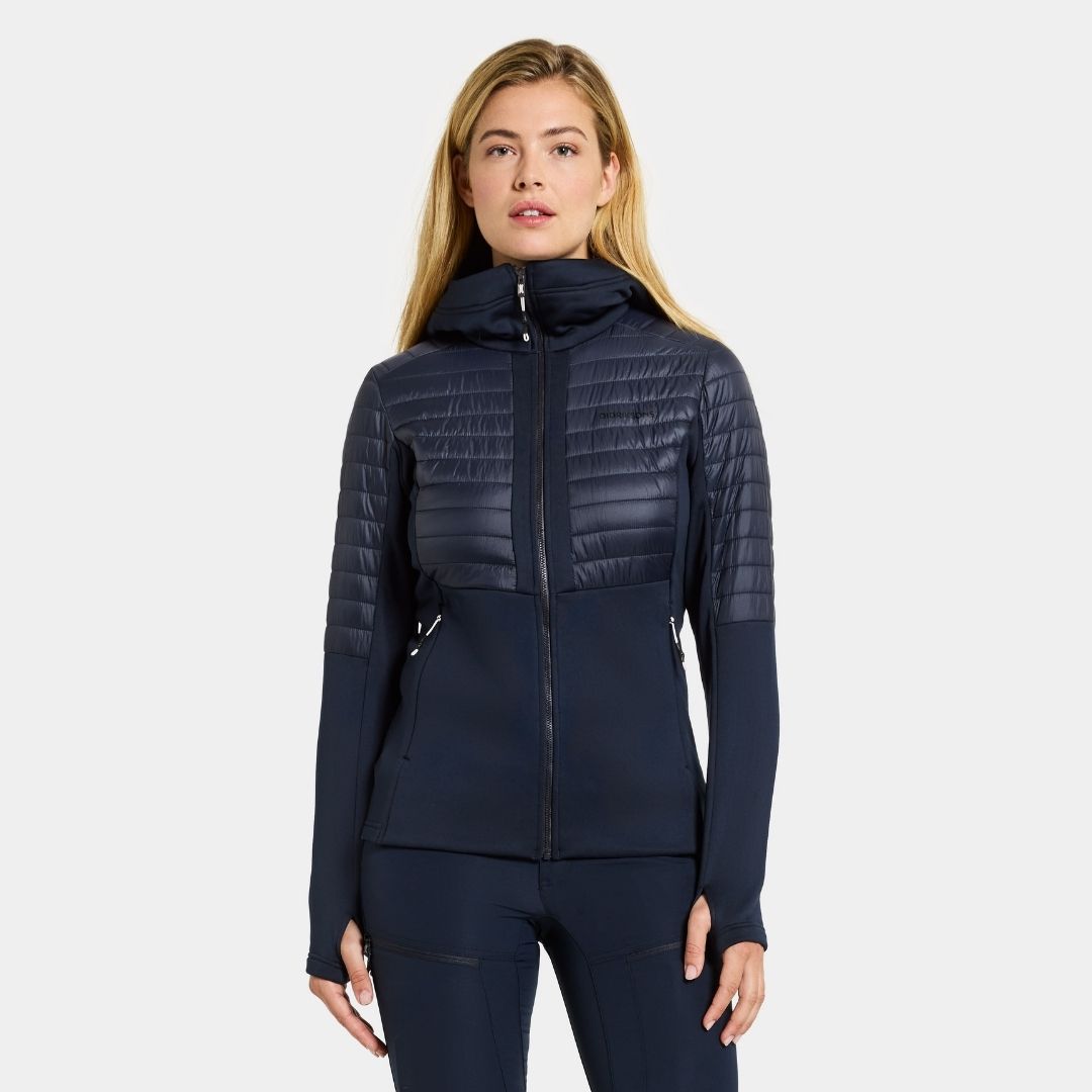 Annema Full-Zip - Dark Night Blue - Women's Hybrid jacket - Blue - Size: 44 - Didriksons