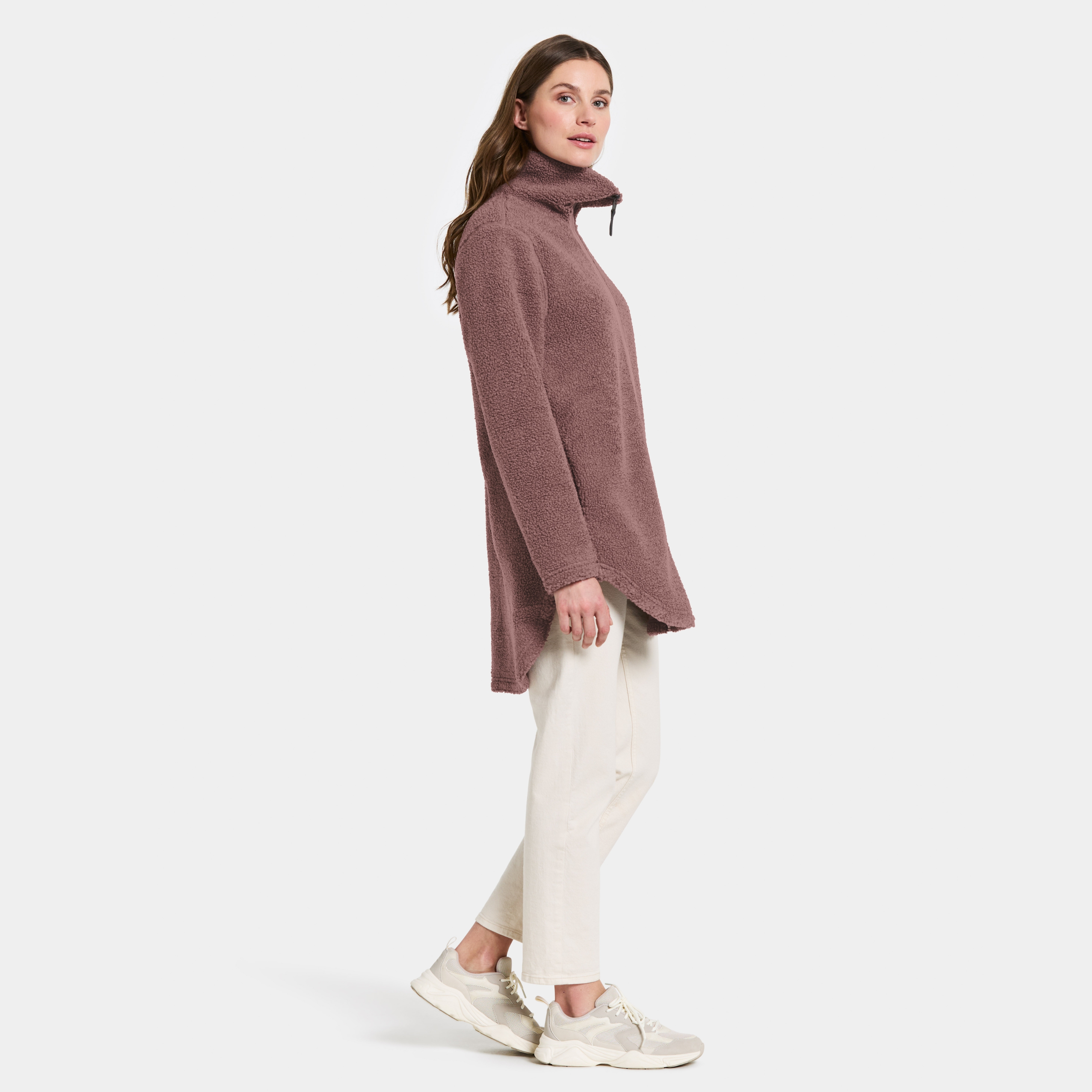 UMI Full-Zip - Faded Wine - Women's Long Pile Fleece - Purple - Size: 38 - Didriksons