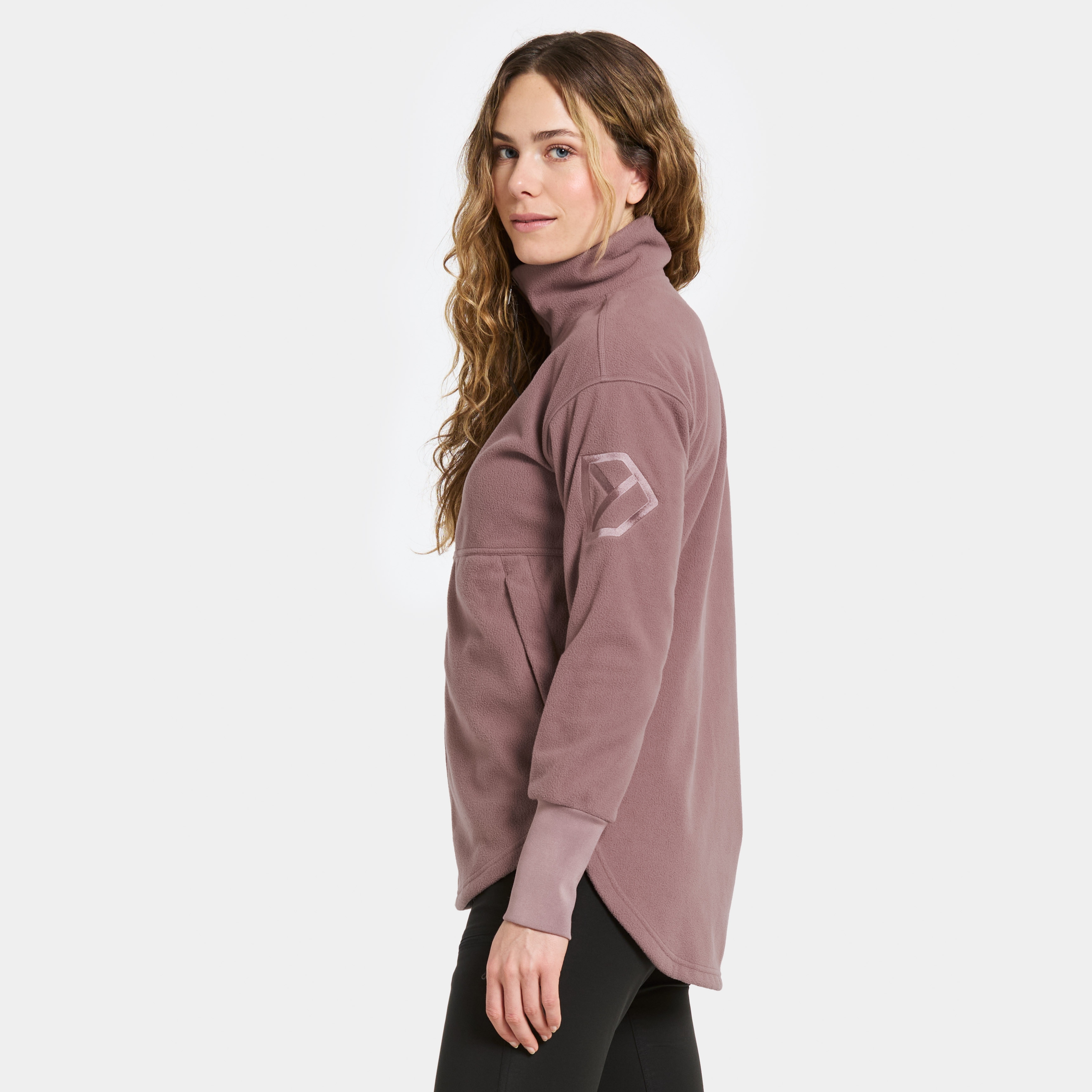 Ronja Fullzip - Faded Wine - Dam - Fleece - Lila - Storlek: 46 - Didriksons