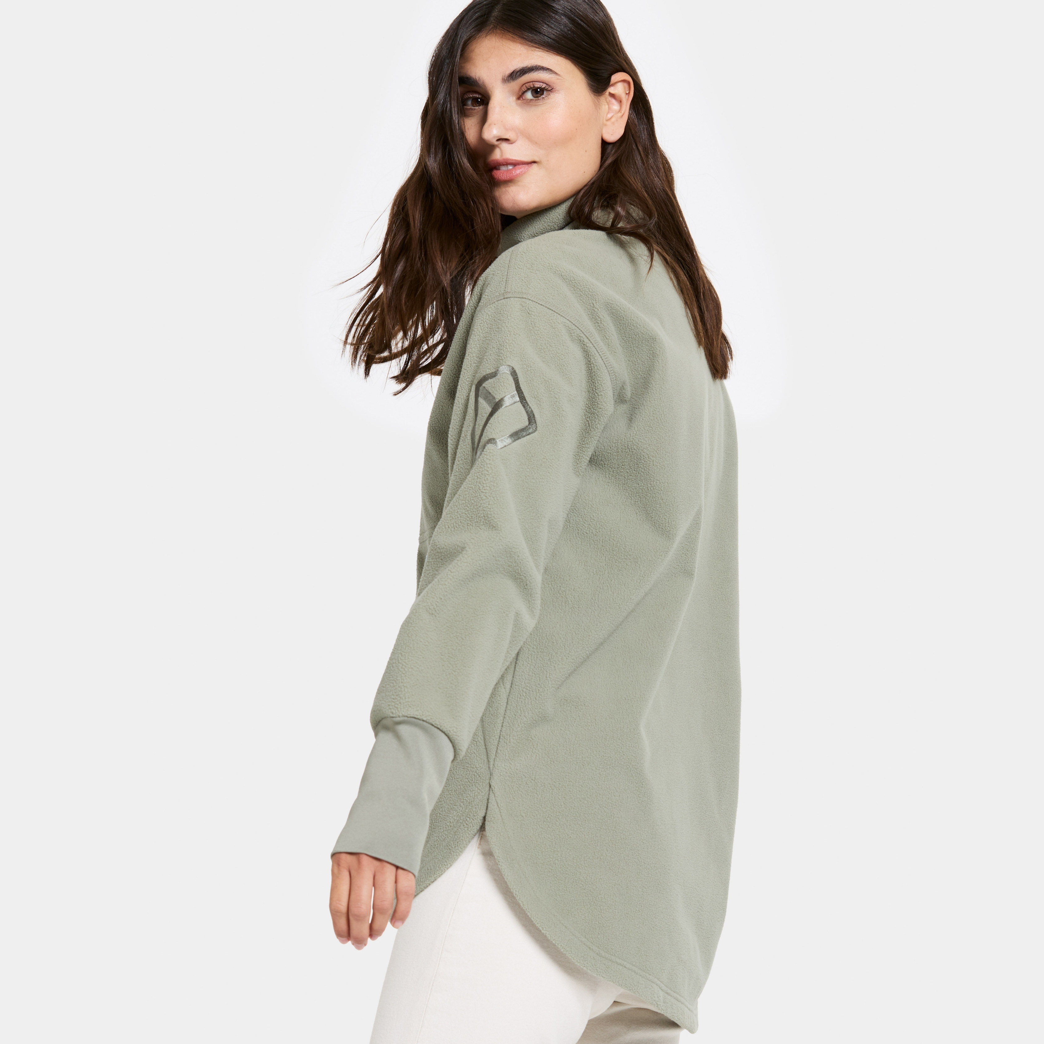 Ronja Full-Zip - Wilted leaf - Women's Fleece - Green - Size: 40 - Didriksons